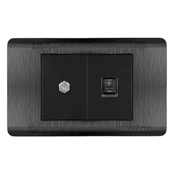 TOMA COAXIAL CON TOMA LAN EMPOTRAR - PLATINIUM