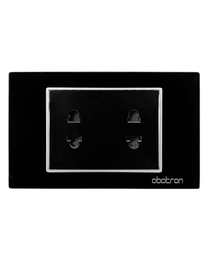 FA04 TOMACORRIENTE DOBLE EMPOTRAR - PLATINIUM - Imagen 1