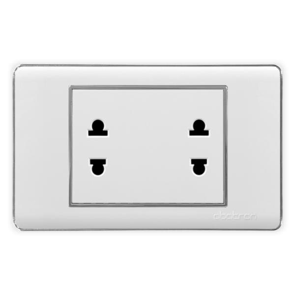 TOMACORRIENTE DOBLE EMPOTRAR - PLATINIUM