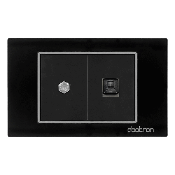 TOMA COAXIAL CON TOMA LAN EMPOTRAR - PLATINIUM