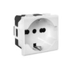 DADO TOMA  SCHUKO CON TIERRA  3 EN LINEA - DELUXE