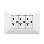 TOMACORRIENTE TRIPLE CON TIERRA EMPOTRAR - DELUXE