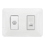 TOMA COAXIAL CON TOMA LAN EMPOTRAR - DELUXE