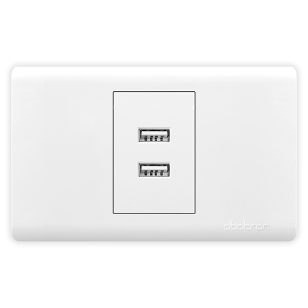 TOMACORRIENTE USB EMPOTRAR - PLATINIUM