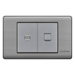 TOMA COAXIAL CON TOMA LAN EMPOTRAR - PLATINIUM