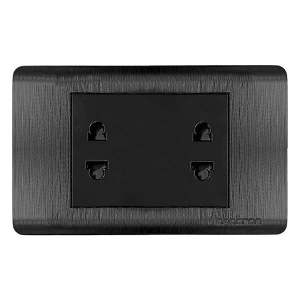 TOMACORRIENTE DOBLE EMPOTRAR - PLATINIUM