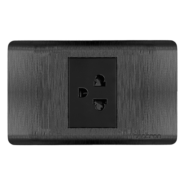 TOMACORRIENTE SIMPLE CON TIERRA EMPOTRAR - PLATINIUM