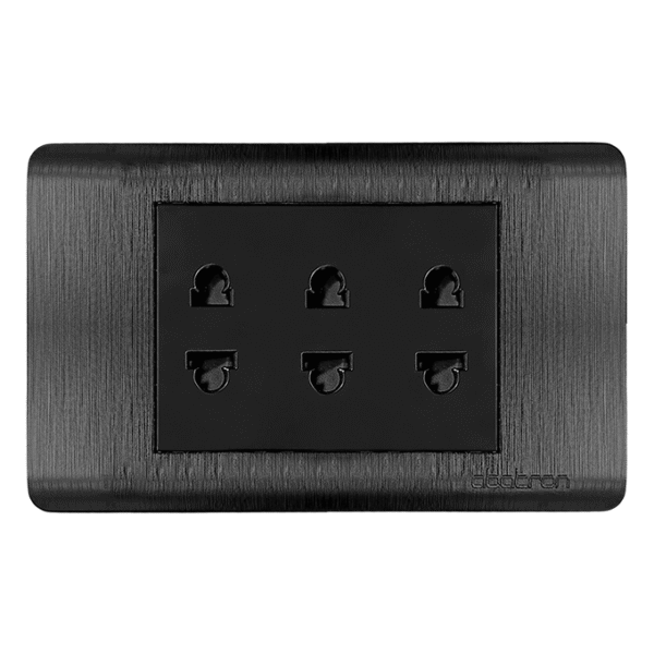 TOMACORRIENTE TRIPLE EMPOTRAR - PLATINIUM