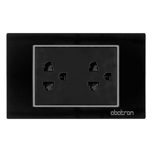 TOMACORRIENTE DOBLE CON TIERRA EMPOTRAR - PLATINIUM