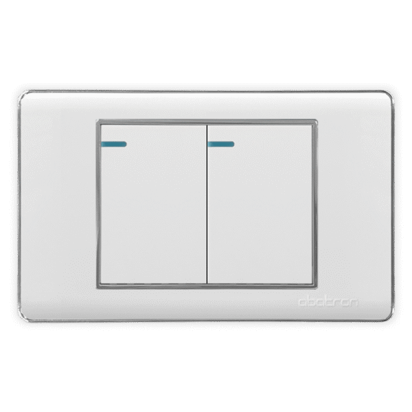 INTERRUPTOR DOBLE EMPOTRAR - PLATINIUM