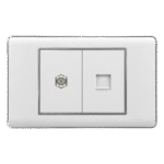 TOMA COAXIAL CON TOMA LAN EMPOTRAR - PLATINIUM